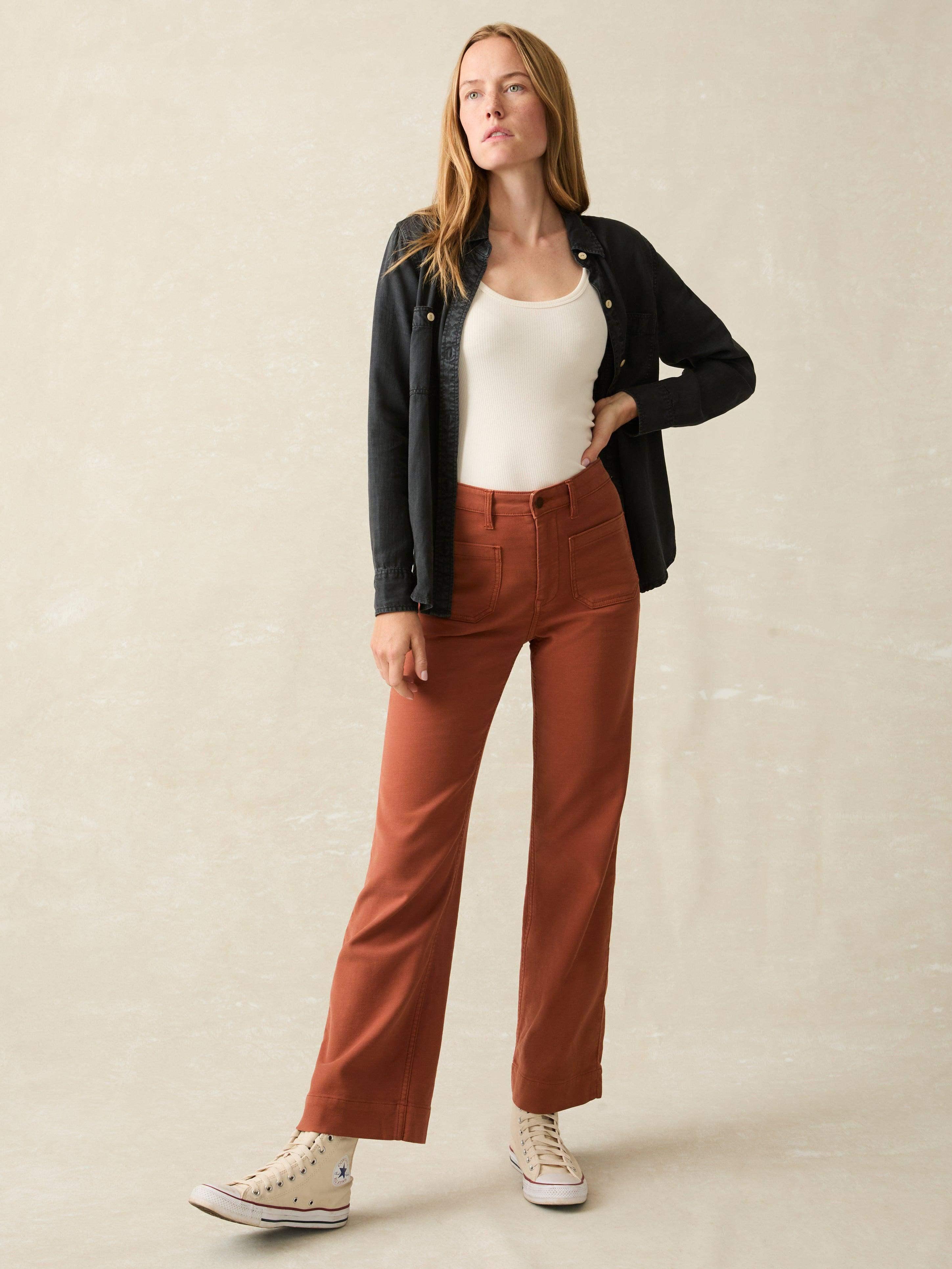 Stretch Terry Patch Pocket Pant - Imperial Topaz Female Product Image