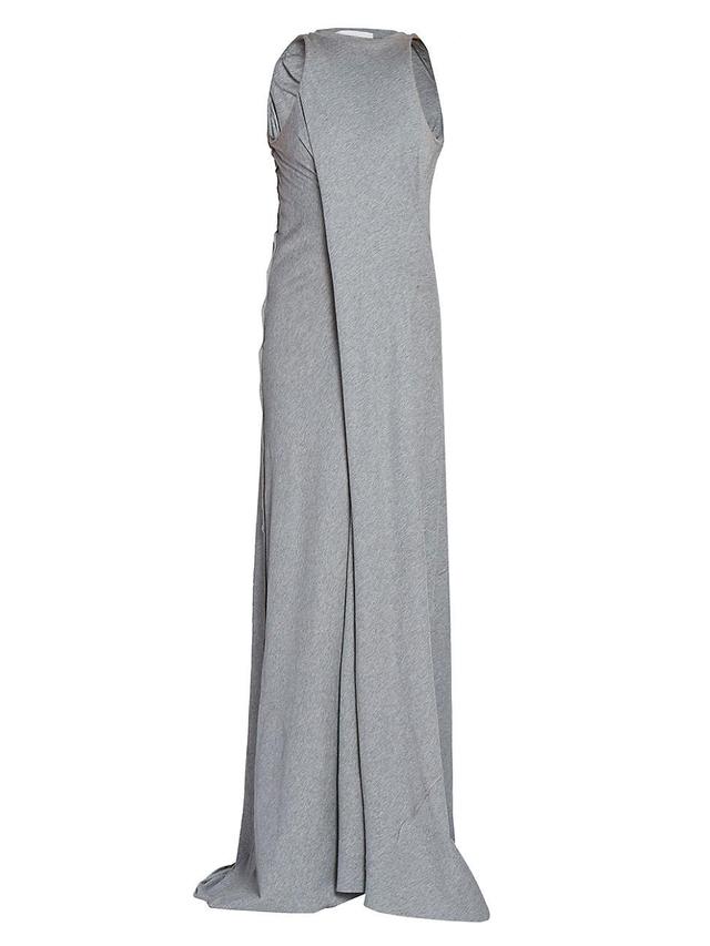 Womens Draped Jersey Sleeveless Maxi Dress Product Image