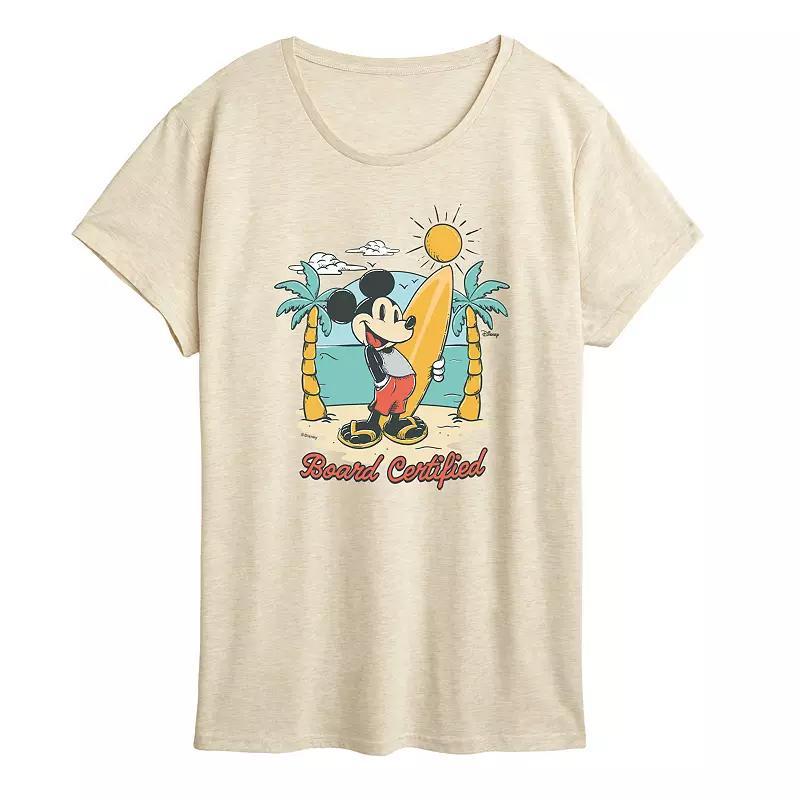 Disneys Mickey Mouse Womens Board Certified Graphic Tee Product Image