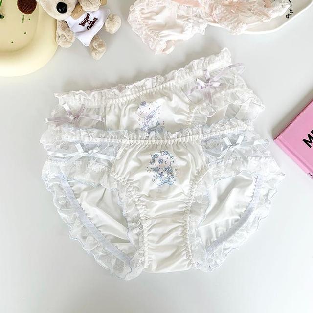 Frill Trim Print Panty Product Image