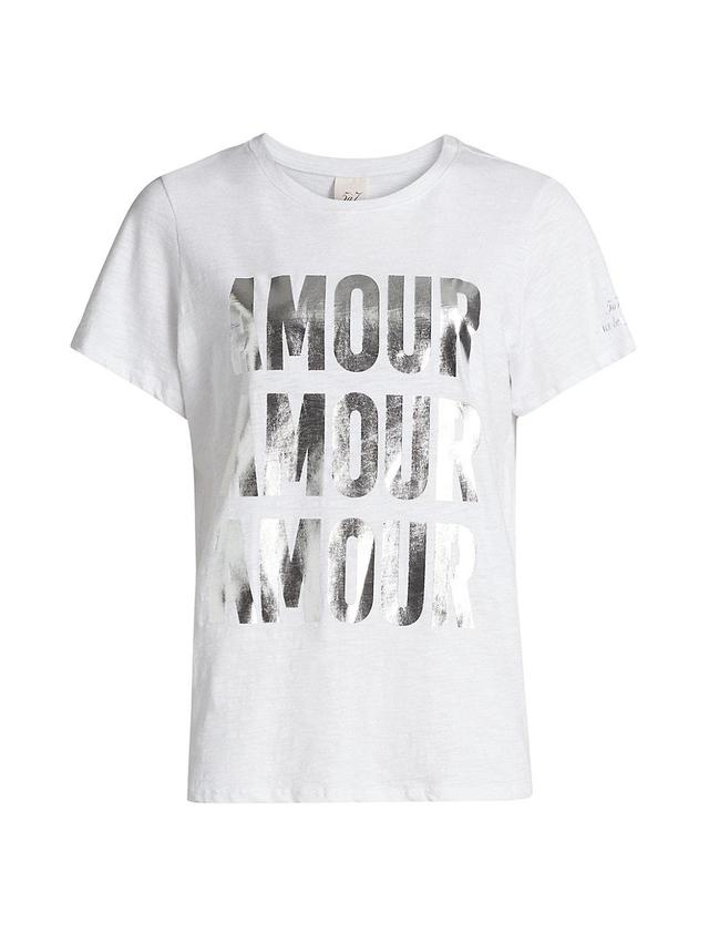 Womens Amour Amour Amour Foiled T-Shirt Product Image