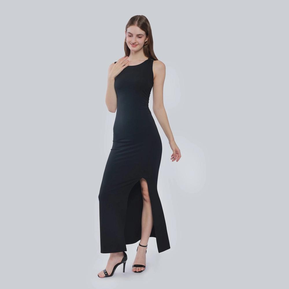 Womens Knit Maxi Bodycon Dress - Wild Fable Black XL Product Image