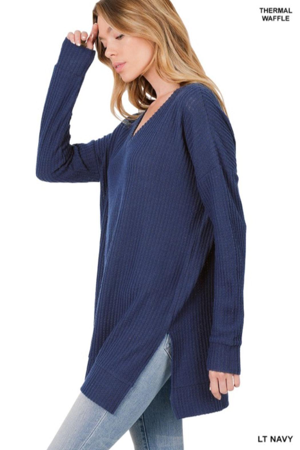 V Neck Sweater Female Product Image