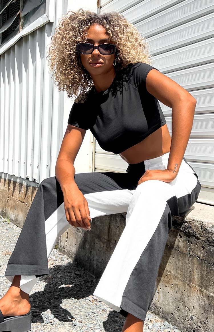 Chantal Black Cropped Tee Product Image