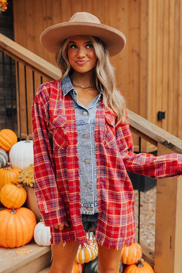 Cool Weather Inclined Plaid Top Product Image