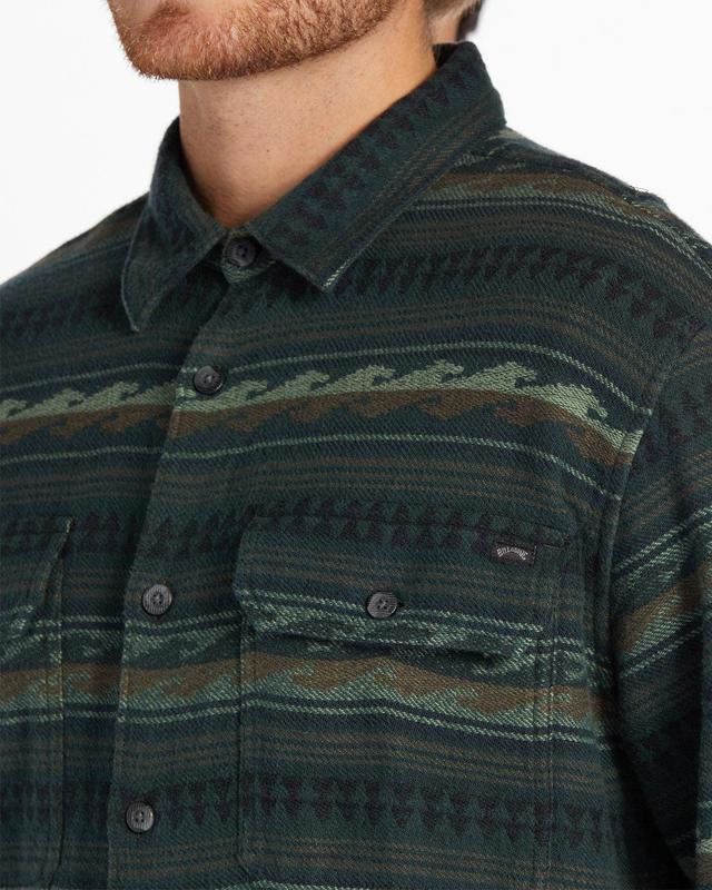 Offshore Jacquard Flannel Long Sleeve Shirt - Sage Male Product Image