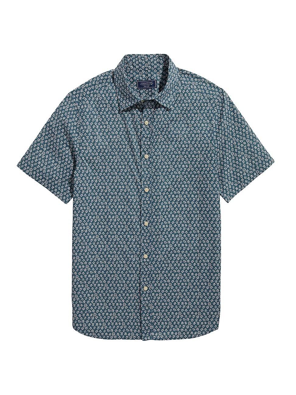 Vineyard Vines Floral Micro Printed Casual Short Sleeve (Floral Micro Chappy Mall) Men's Jacket Product Image