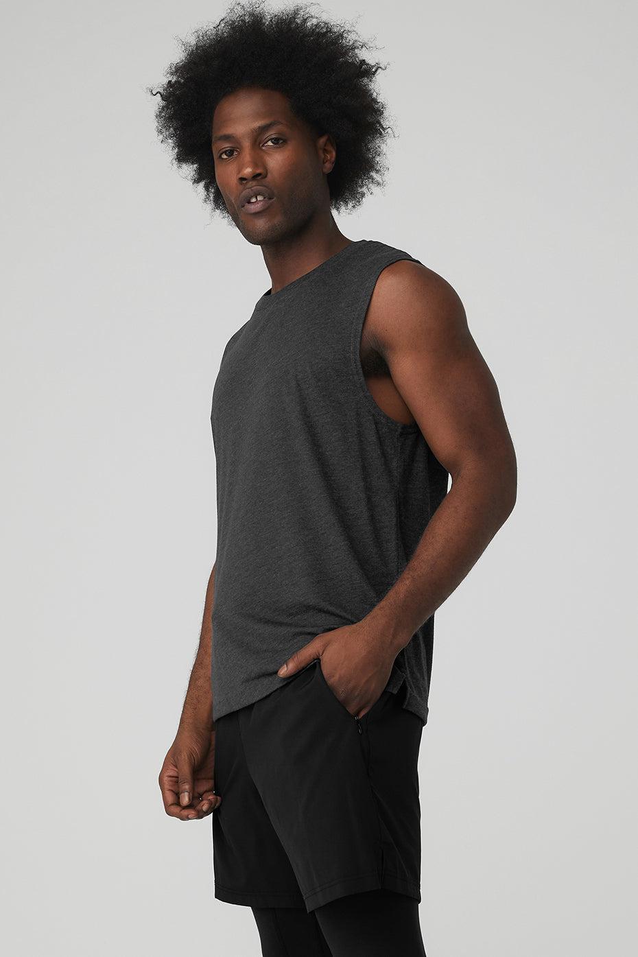 The Triumph Muscle Tank - Black Heather Product Image