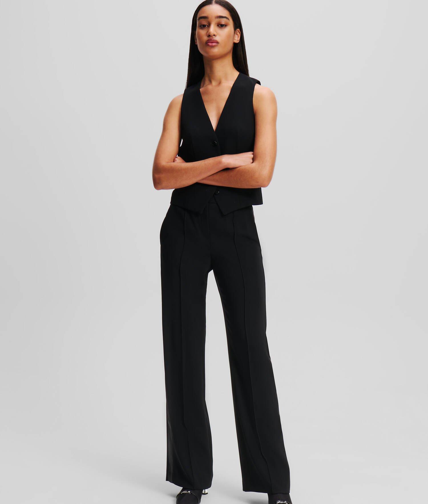 Cropped Kick Trouser In Black Product Image