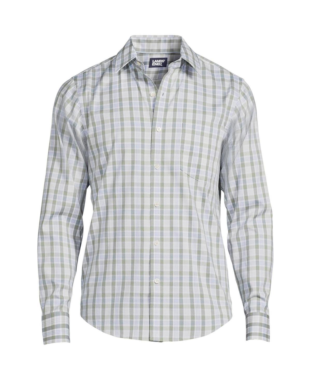 Mens Lands End Traditional Fit Travel Button-Down Shirt Product Image