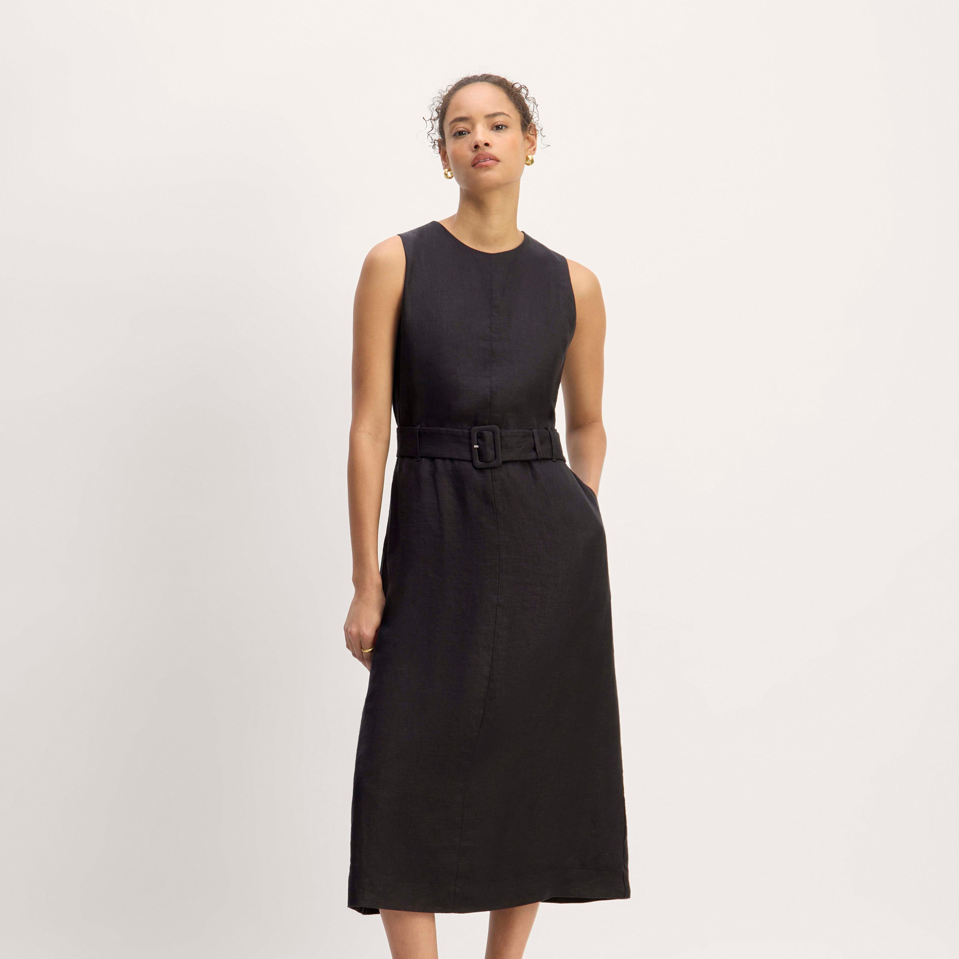 Womens Linen Belted Midi Dress by Everlane Product Image