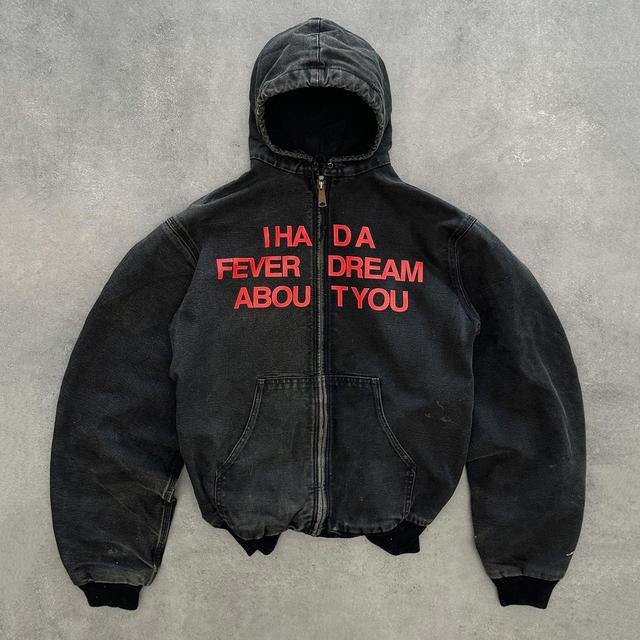 Sopula Vintage I Had A Fever Dream About You Graphic Washed Zip-Up Hoodie Product Image