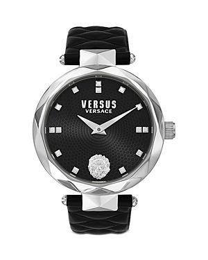 Versus Versace Womens Two-Hand Quartz Covent Garden Black Leather Strap 36mm Product Image