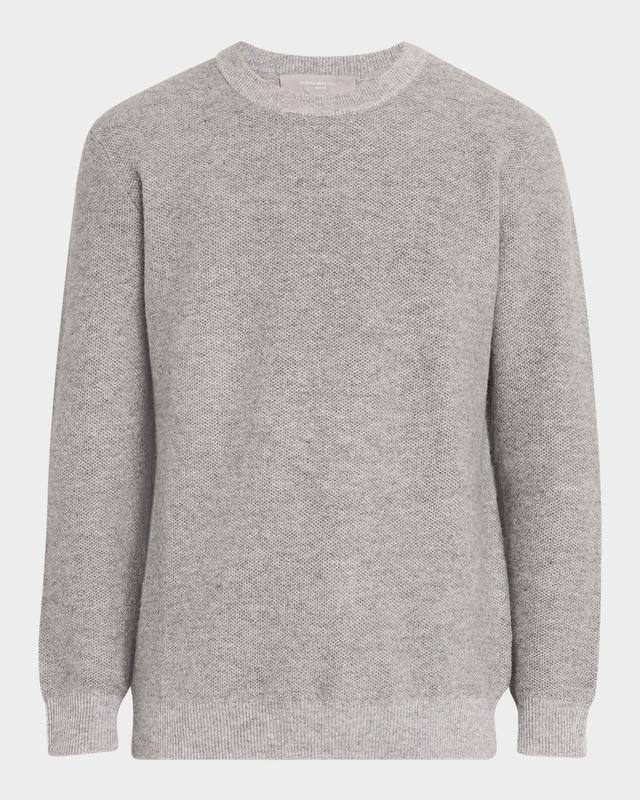 Men's Cashmere Honeycomb Knit Crewneck Sweater Product Image