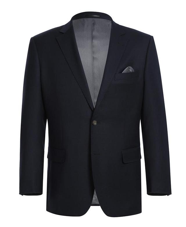 (48S) Wool Regular Fit Blazer Solid Color in Midnight Navy Product Image