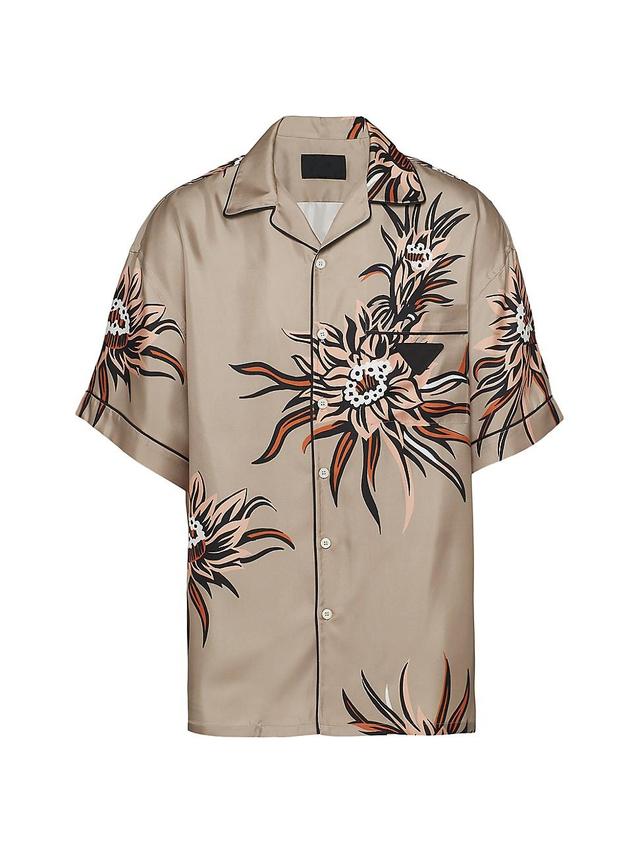 Mens Short Sleeve Silk Shirt Product Image