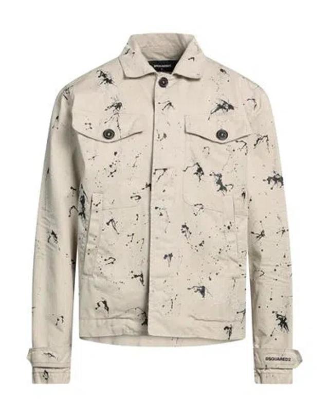 DSQUARED2 Man Jacket Grey Size M Cotton Product Image