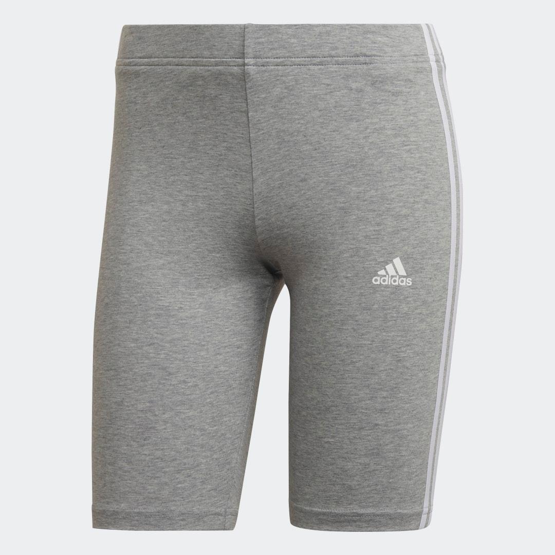 adidas Essentials 3-Stripes Bike Shorts Medium Grey Heather S Womens Product Image