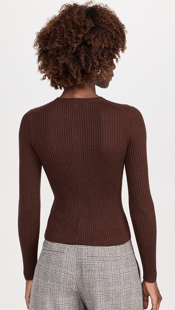 Vince Ribbed Snap Front Cardigan | Shopbop Product Image