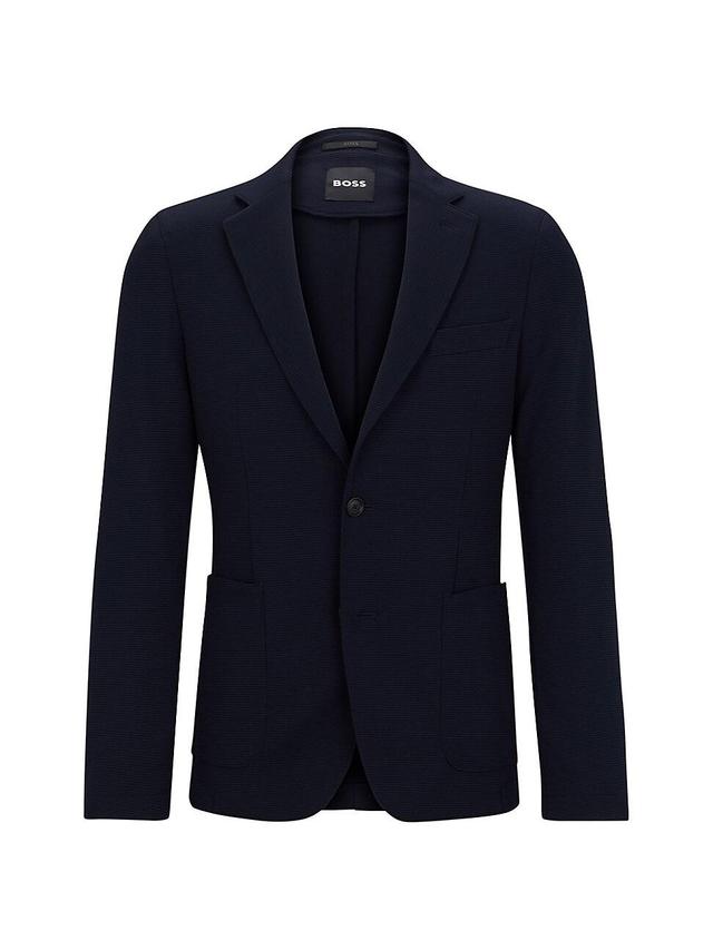 Mens Slim-Fit Jacket in Micro-Patterned Performance-Stretch Material Product Image