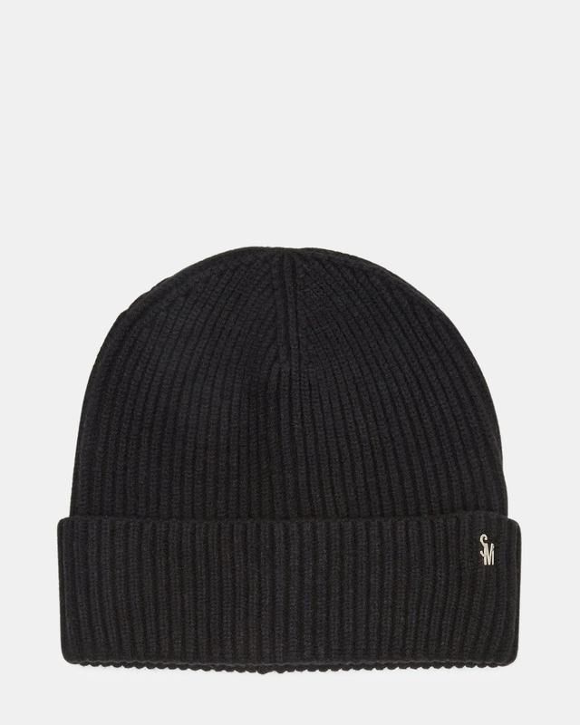 CLASSIC RIBBED KNIT BEANIE BLACK Female Product Image