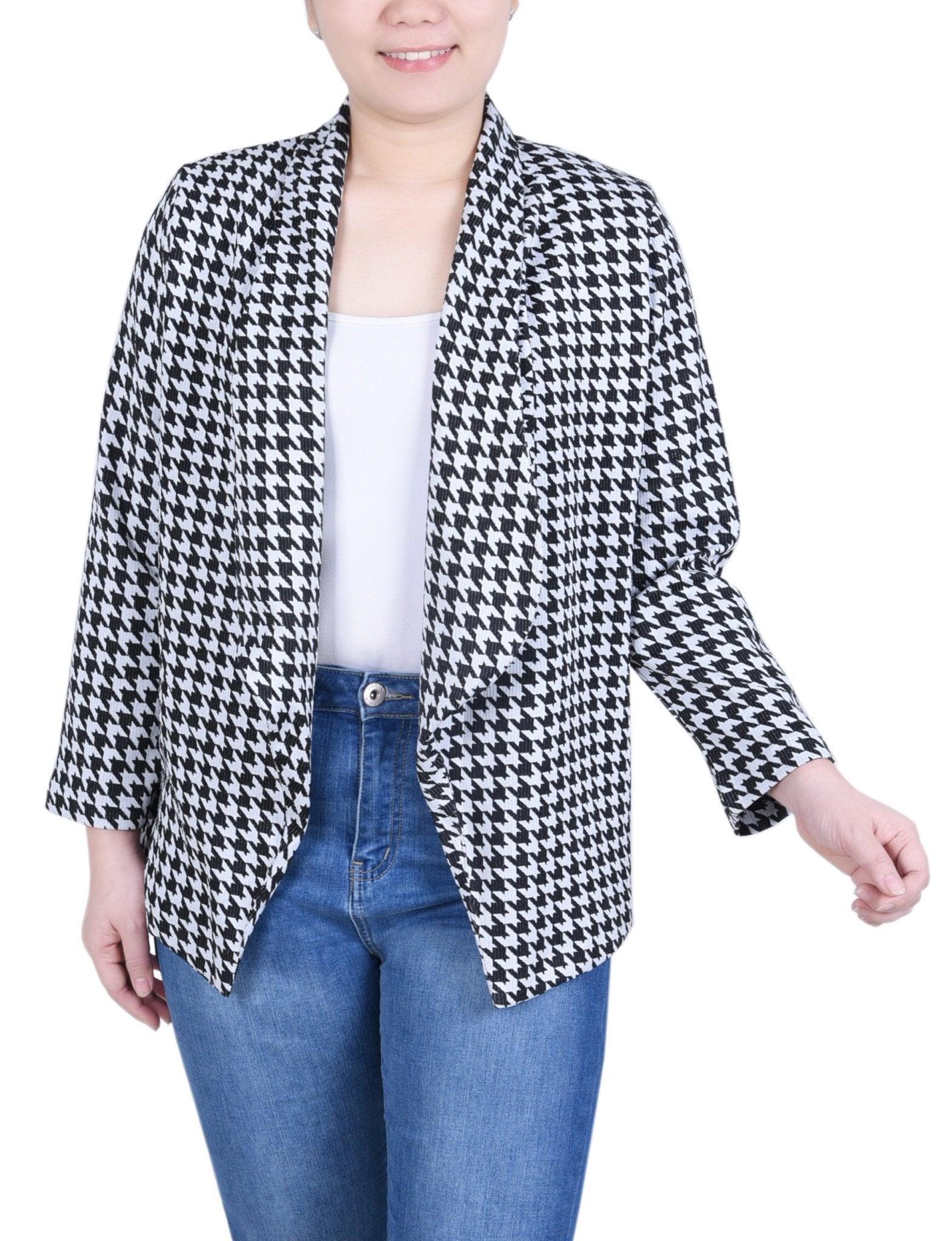 Long Sleeve Ponte Jacket - Petite Product Image