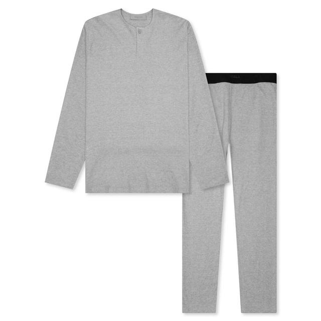 Essentials Henley Thermal Set - Dark Oatmeal Male Product Image