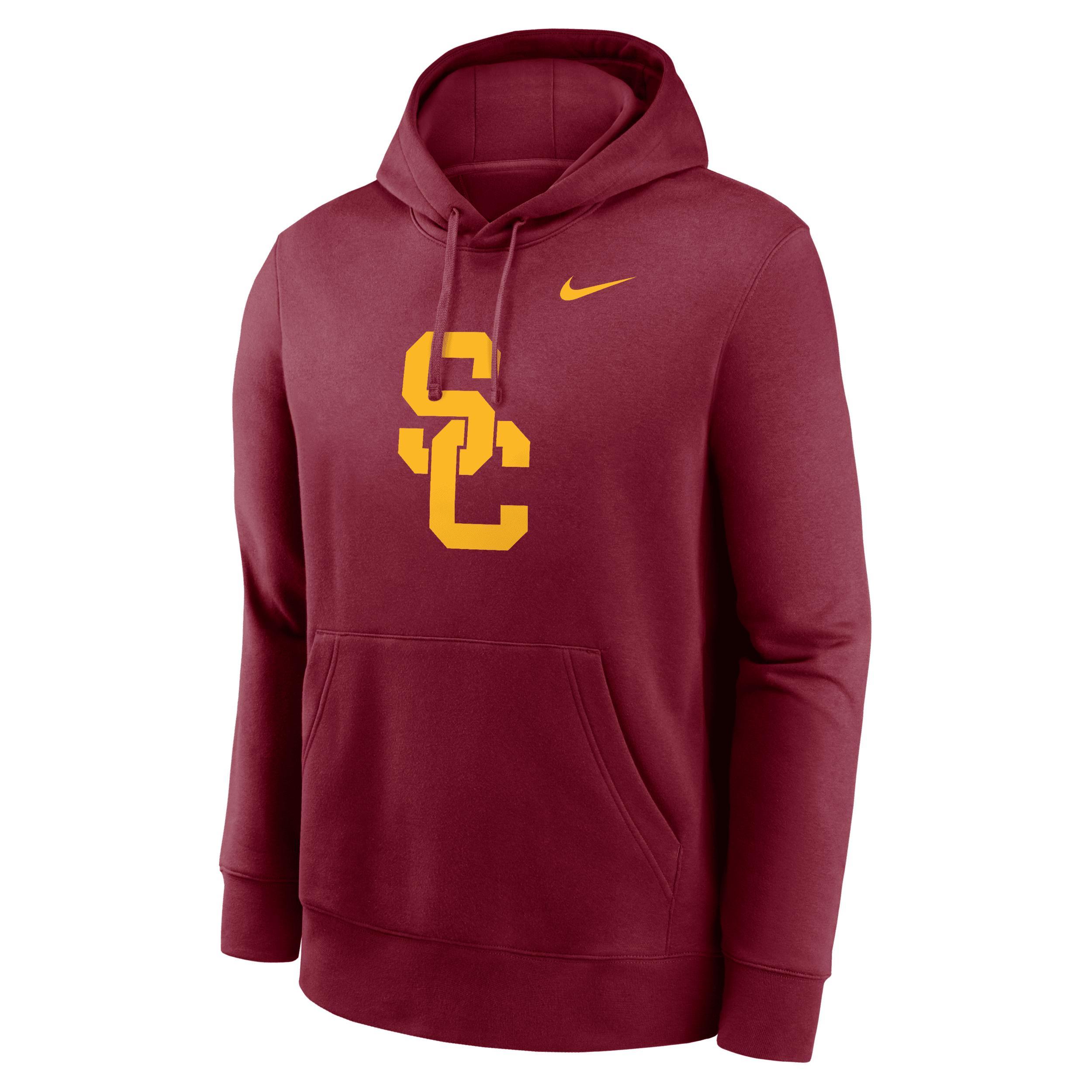 USC Trojans Primetime Evergreen Club Primary Logo Nike Mens College Pullover Hoodie Product Image