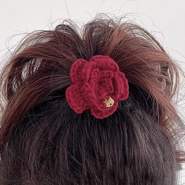 Crochet Flower Hair Tie Product Image