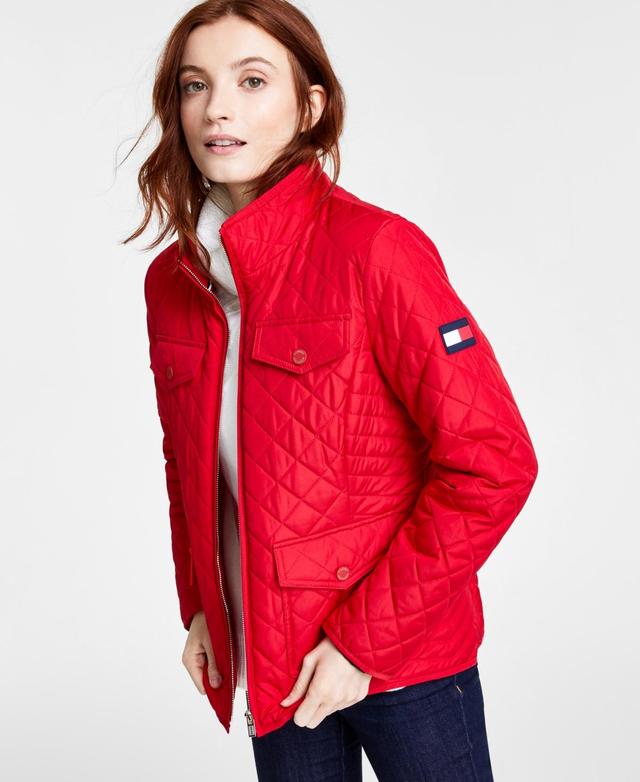 Tommy Hilfiger Womens Quilted Zip-Up Jacket Product Image