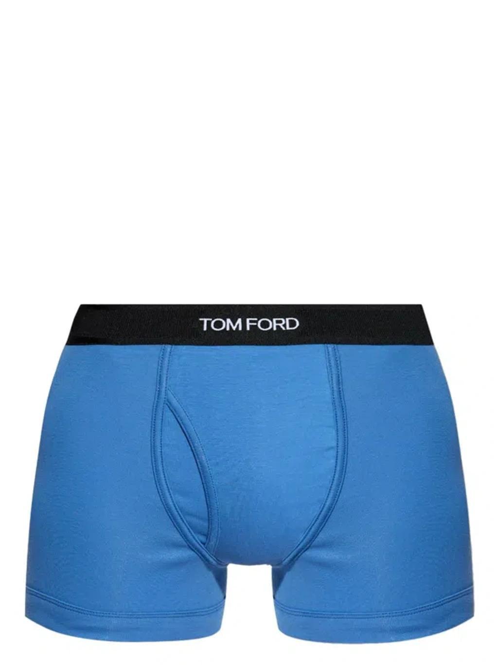 TOM FORD Logo-waist Boxer Briefs In Cobalt Blue Product Image