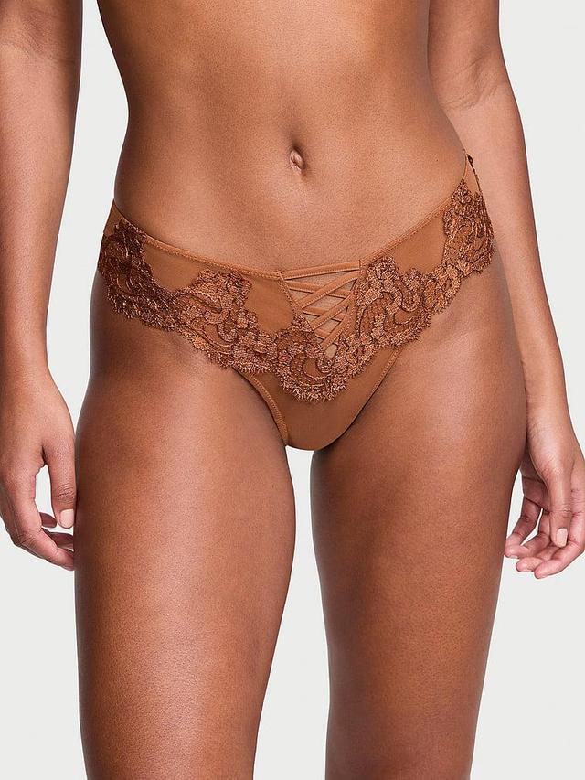 Boho Floral Embroidery Brazilian Panty Product Image