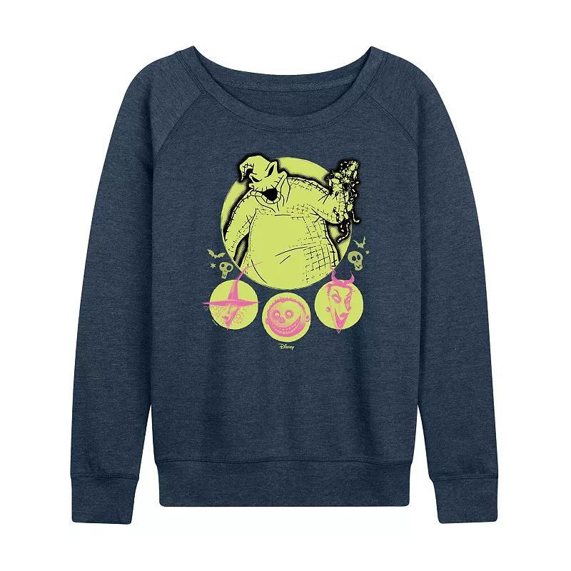 Disneys Nightmare Before Christmas Oogie Boogie Womens Lightweight French Terry Sweatshirt Grey Indigo Product Image