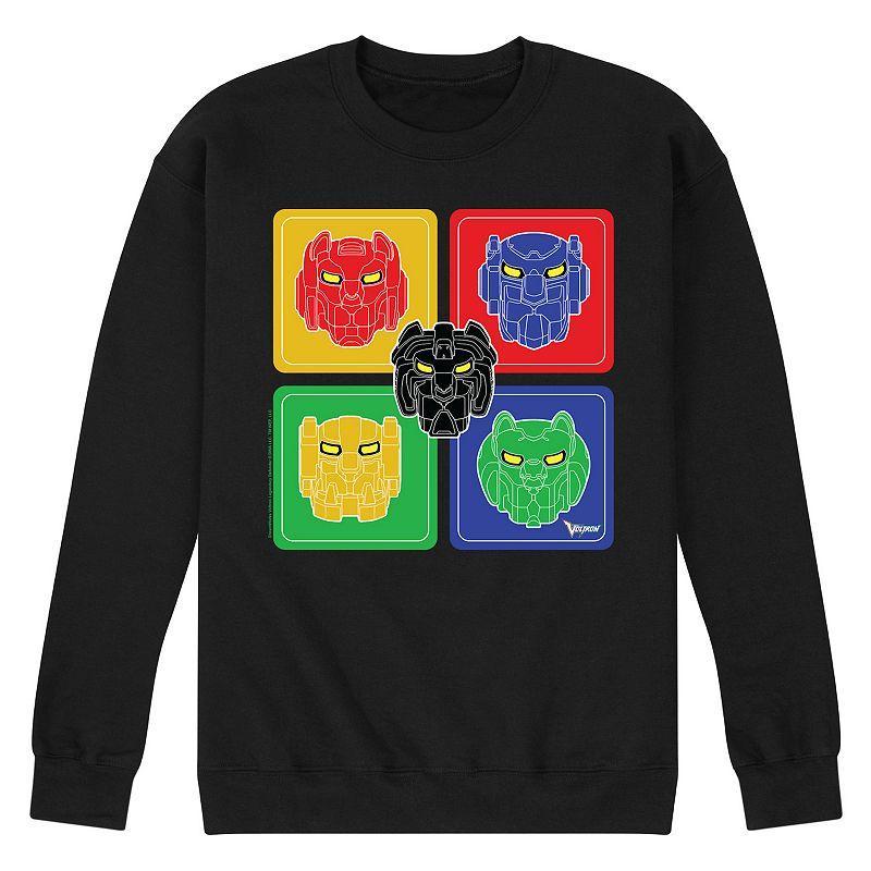 Mens Voltron Voltron Heads Fleece Sweatshirt Black Product Image