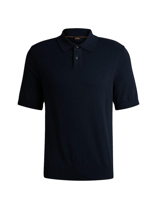 Mens Short-Sleeved Polo Sweater Product Image