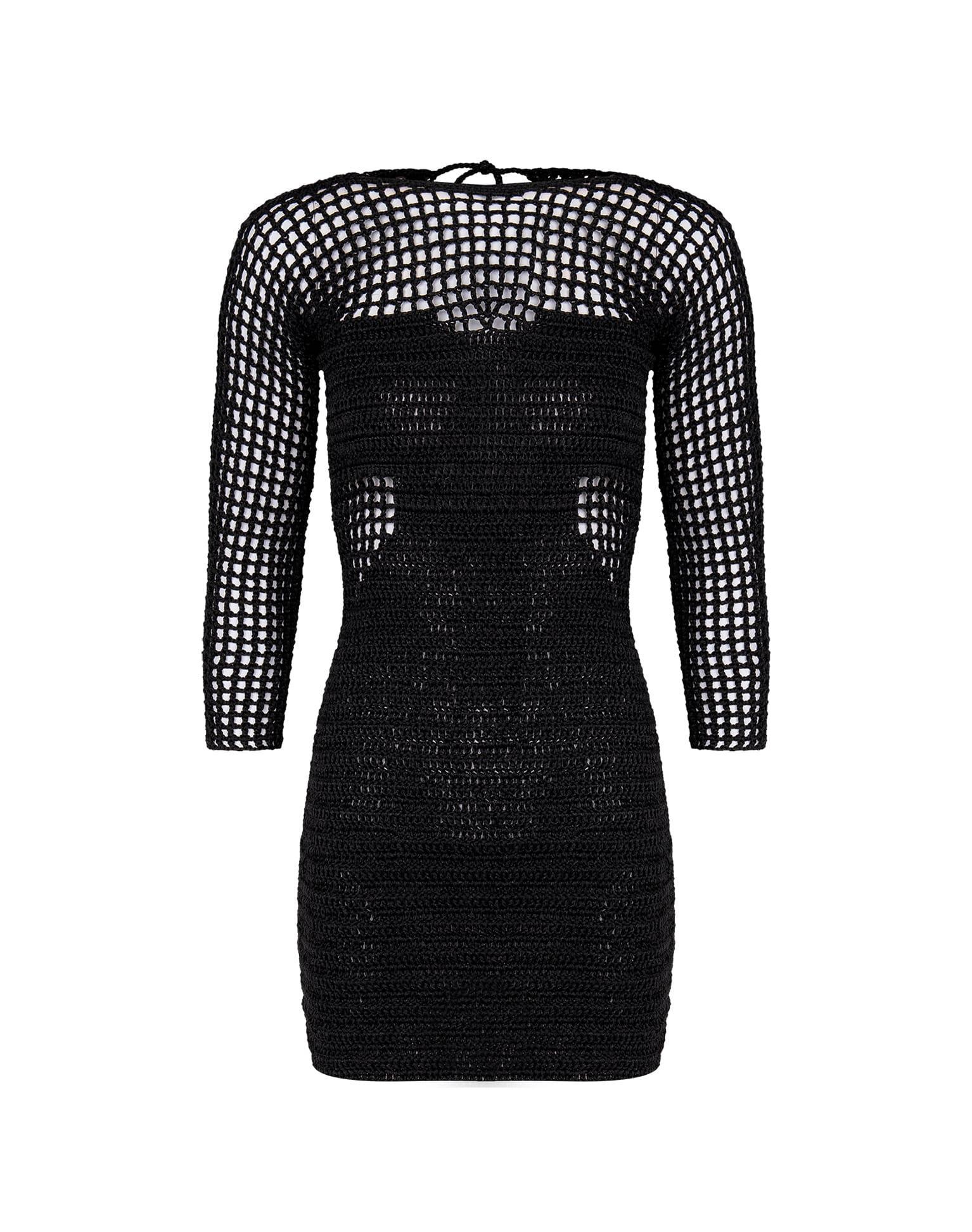 Knit Peggy Short Dress - Black Product Image