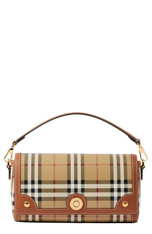 burberry Small Note Check & Leather Crossbody Bag Product Image