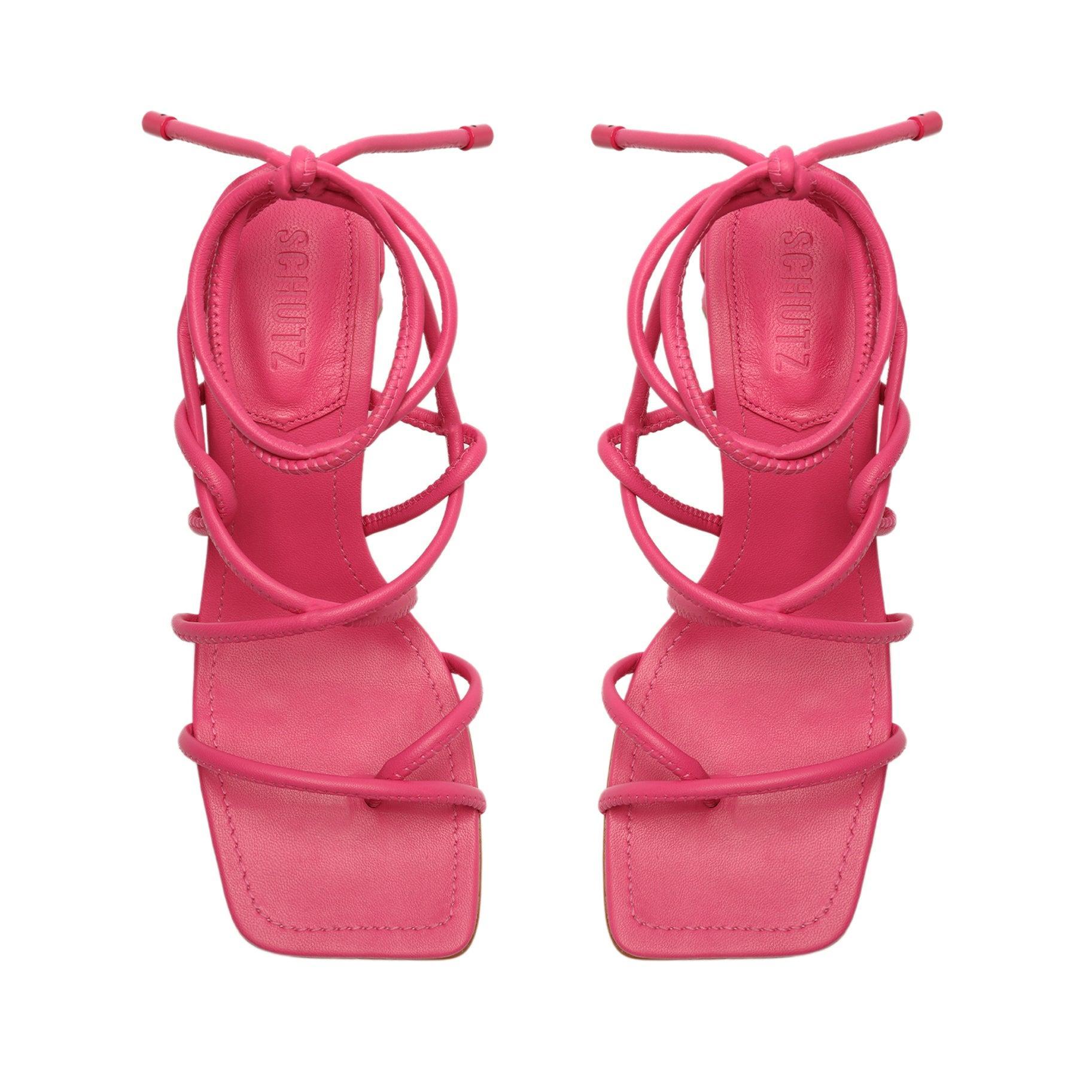 Fernanda Sandal - 8 Hot Pink Faux Leather Product Image