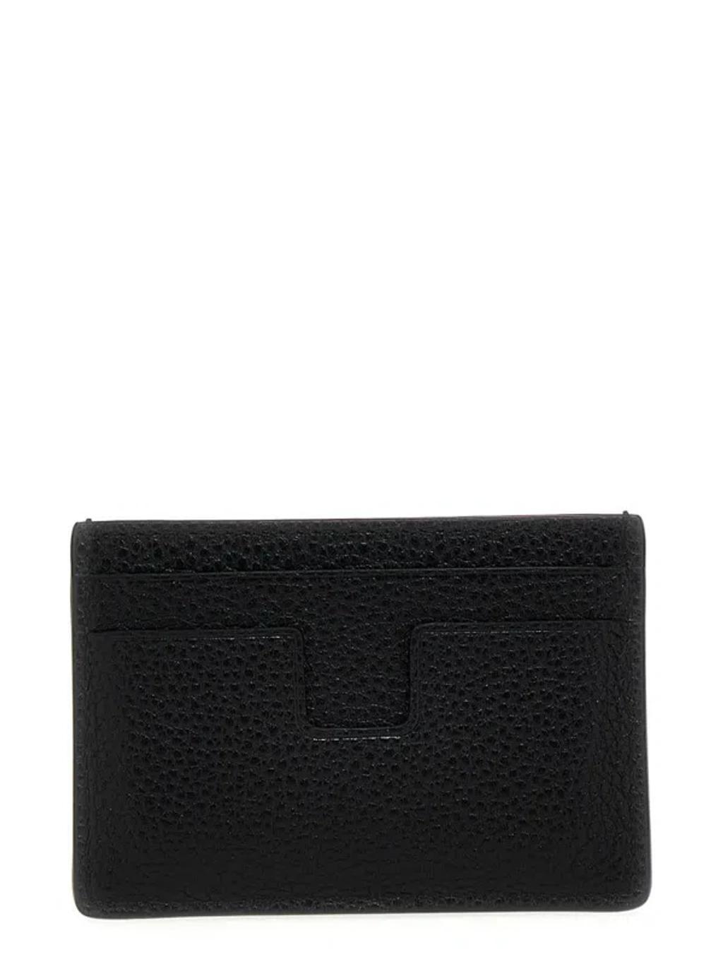 Logo Card Holder In Black Product Image