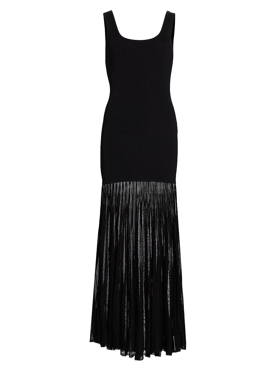 Womens Sheer Rib Sleeveless Maxi Dress product image