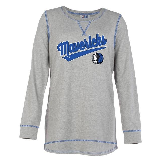 NBA Dallas Mavericks Womens Long Sleeve Team Slugger Crew Neck T-Shirt Product Image