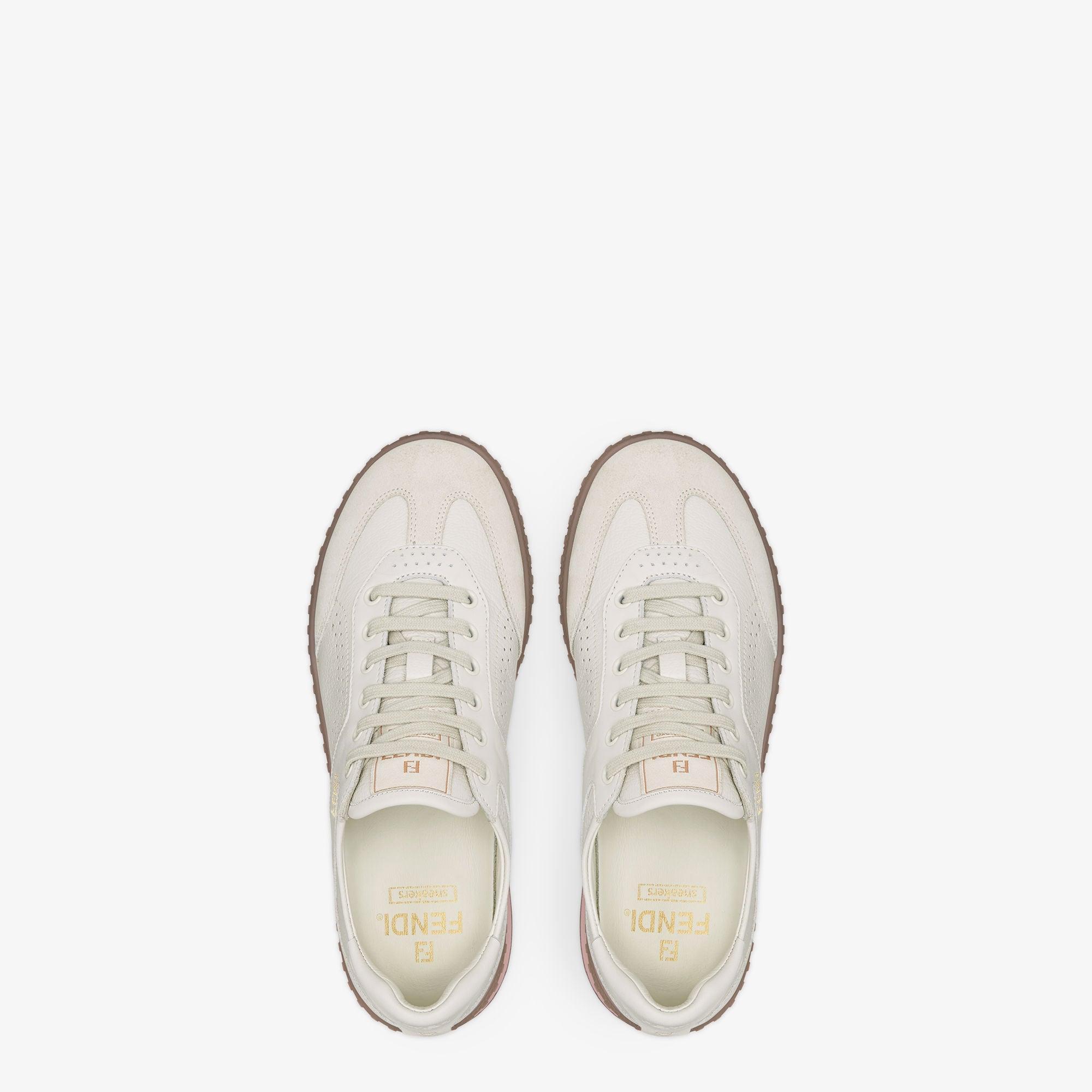 Fendi FlairWhite leather low-tops Product Image