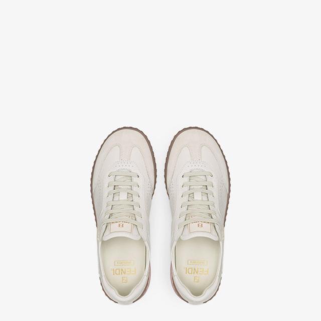 Fendi FlairWhite leather low-tops Product Image