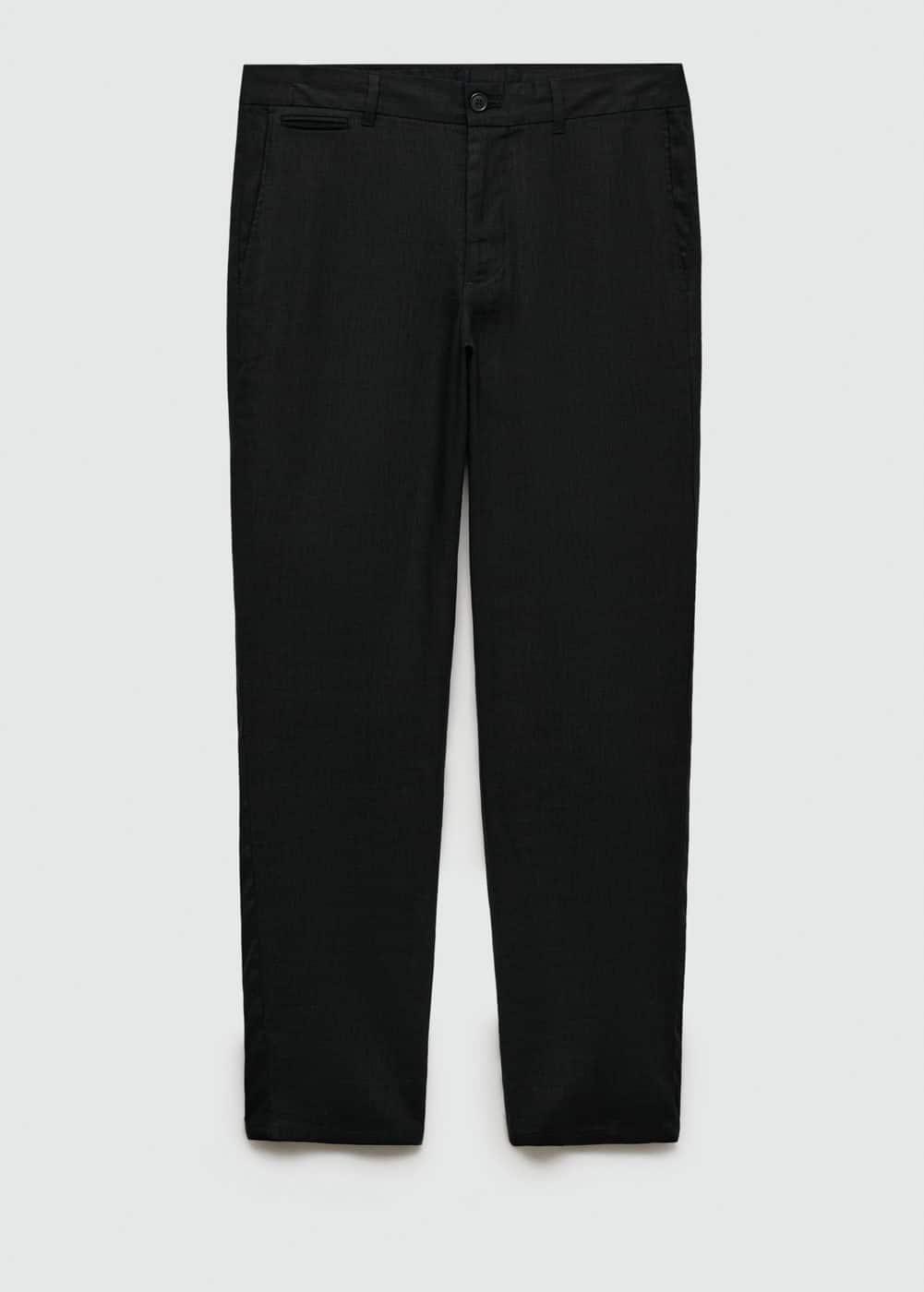 Mango Mens Linen Slim-Fit Pants Product Image