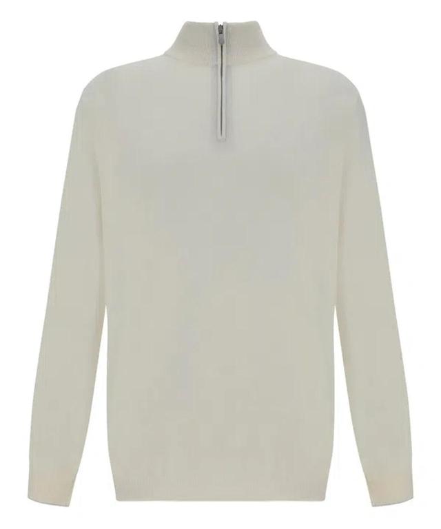 BRUNELLO CUCINELLI Roll-neck Sweater In White Product Image