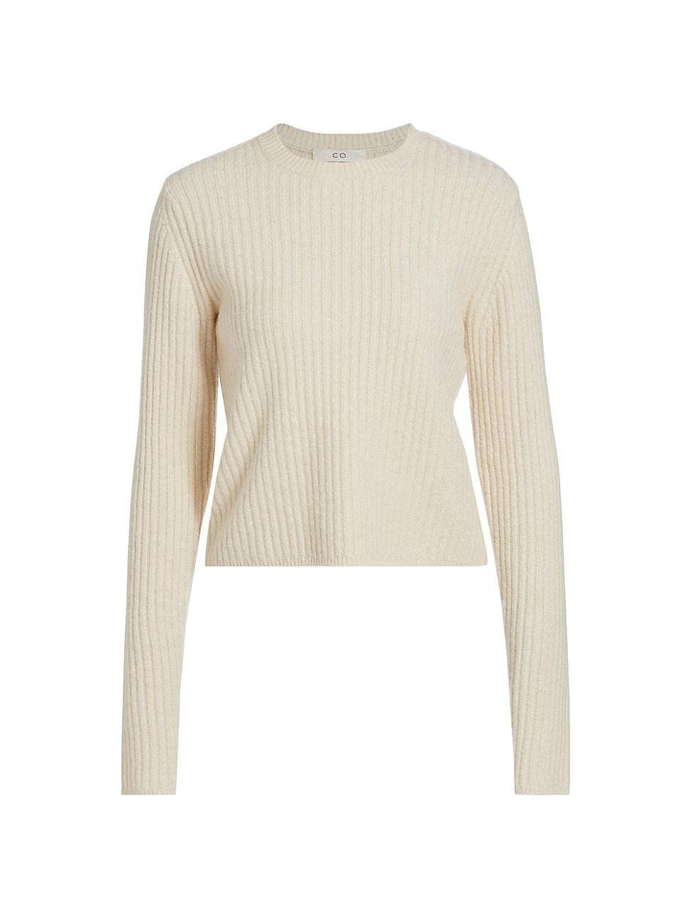 Womens Wool & Cashmere-Blend Crewneck Sweater product image