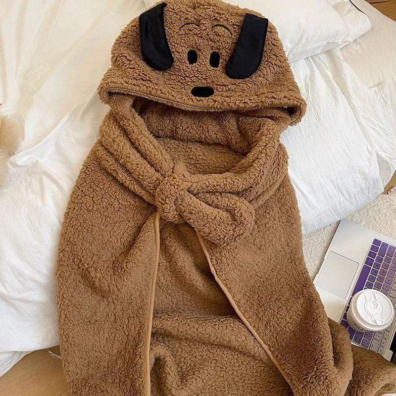 Ear Hooded Fleece Cape Product Image