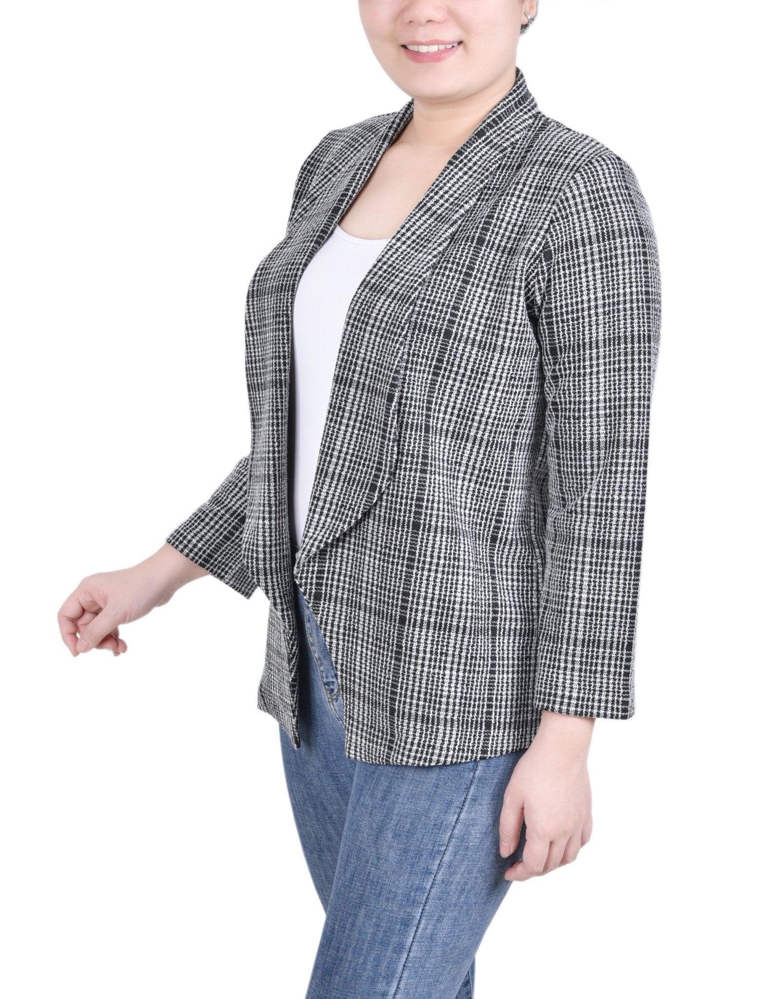 Long Sleeve Ponte Jacket - Petite Product Image