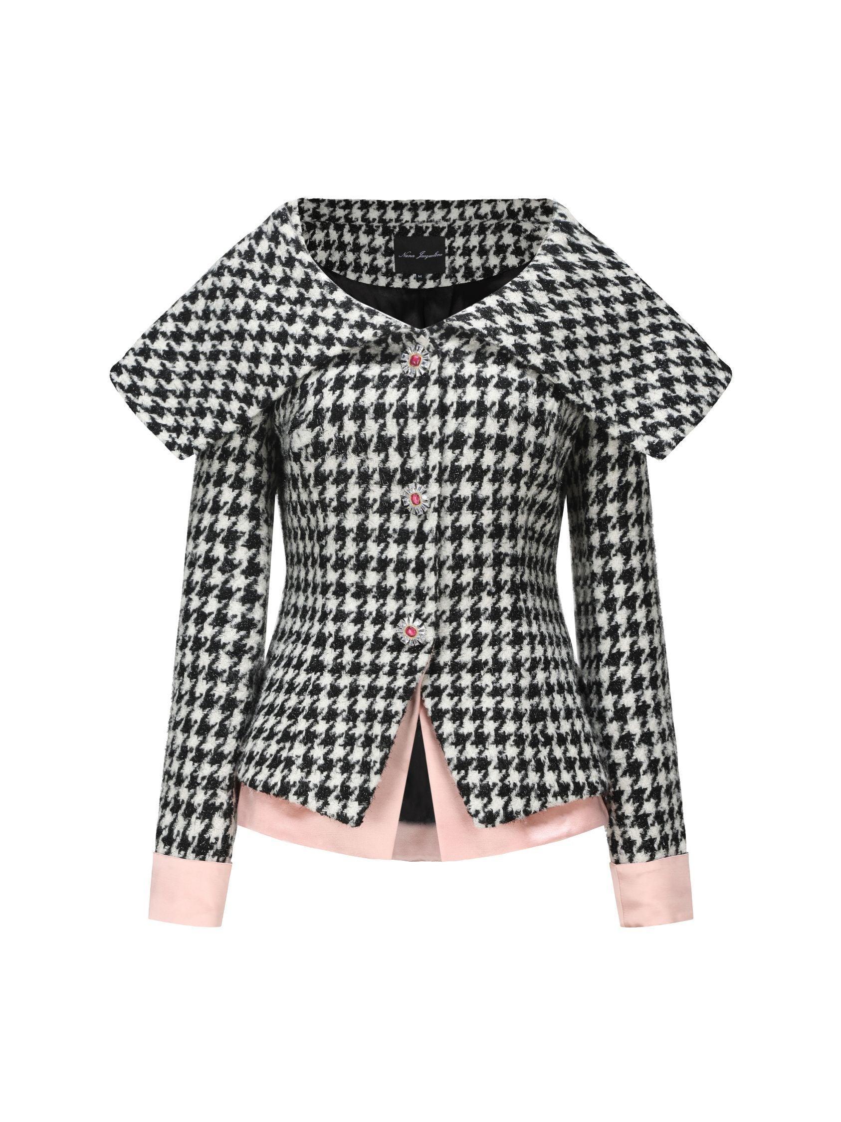 Nadia Lapel Jacket (Houndstooth) (Final Sale) Product Image