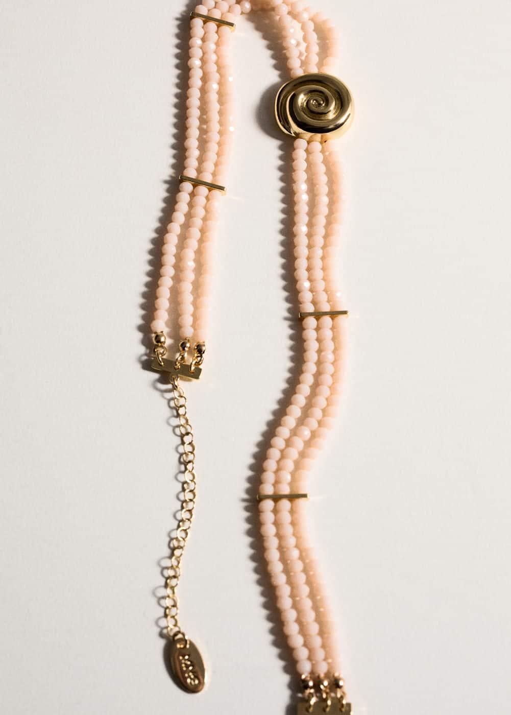 MANGO - Spiral bead necklace - One size - Women Product Image